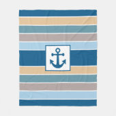 Nautical Stripes fleece dekens (Voorkant)