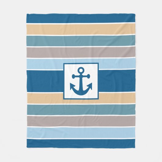 Nautical Stripes fleece dekens (Voorkant)