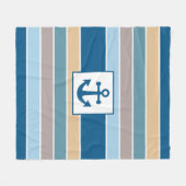 Nautical Stripes fleece dekens (Voorkant (Horizontaal))