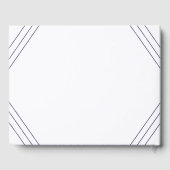 Nautical Stripes Gold Anchor Wedding Gastenboek (Achterkant)