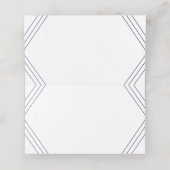 Nautical Stripes Gold Anchor Wedding Plaatskaartje (Binnenkant ongevouwen)