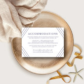 Nautical Stripes Gold Wedding Accommodal Detail Informatiekaartje
