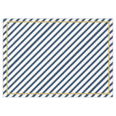 Nautical Stripes Navy and Gold Tafelkleed (Voorkant (Horizontaal))