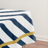 Nautical Stripes Navy and Gold Tafelkleed (Voorbeeld)