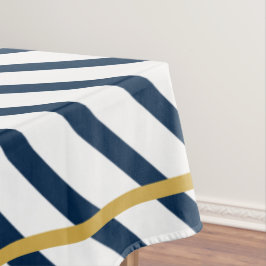 Nautical Stripes Navy and Gold Tafelkleed