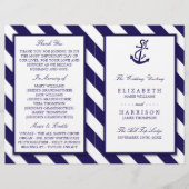 Nautical Stripes & Navy Blue Anchor Wedding (Voorkant)