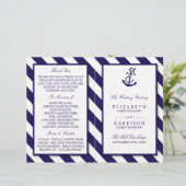 Nautical Stripes & Navy Blue Anchor Wedding (Staand voorkant)