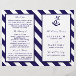 Nautical Stripes & Navy Blue Anchor Wedding