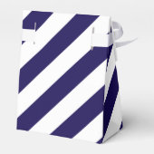 Nautical Stripes & Navy Blue Anchor Wedding Bedankdoosjes (Achterkant)