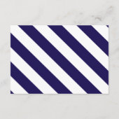 Nautical Stripes & Navy Blue Anchor Wedding Detail Informatiekaartje (Achterkant)
