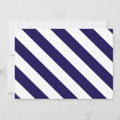 Nautical Stripes & Navy Blue Ship Save the Date (Achterkant)