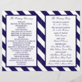 Nautical Stripes & Navy Blue Ship Wedding (Achterkant)