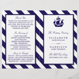 Nautical Stripes & Navy Blue Ship Wedding