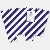 Nautical Stripes & Navy Blue Ship Wedding Bedankdoosjes (Ongevouwen)