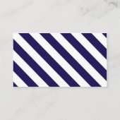 Nautical Stripes & Navy Blue Ship Wedding Informatiekaartje (Achterkant)