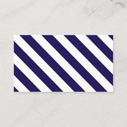 Nautical Stripes & Navy Blue Ship Wedding Informatiekaartje (Achterkant)