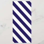 Nautical Stripes & Navy Blue Ship Wedding Menu (Achterkant)