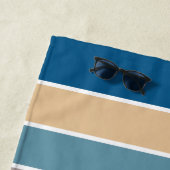 Nautical Stripes op maat monogram strandlaken (In situ)
