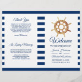 Nautical Stripes Steering Wheel Weddenschap Progra (Voorkant)