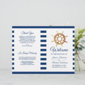 Nautical Stripes Steering Wheel Weddenschap Progra (Staand voorkant)