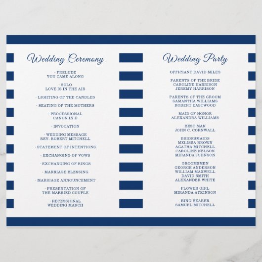 Nautical Stripes Steering Wheel Weddenschap Progra (Achterkant)