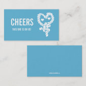 Nautical Stropdas the Knot Blue Wedding Drink Tick Kortingskaartje (Voorkant / Achterkant)