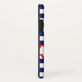 Nautical Style Anchor Icon on Stripes Case-Mate iPhone Case (Achterkant/rechts)