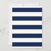 Nautical Style Bold Stripes Wedding Kaart (Achterkant)