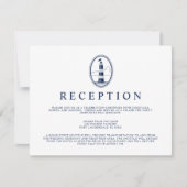 Nautical Style Lighthouse Reception Kaart (Voorkant)