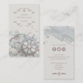 Nautical Style Traveler's Visitekaartje - Beige (Voorkant / Achterkant)