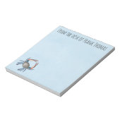 Nautical Stylish Natuur Blue Crab Typografie Notitieblok (Linkerzijde)