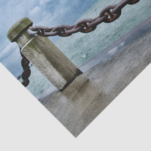 Nautical Summer Beach Front Blue Tissuepapier (Detail)