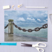 Nautical Summer Beach Front Blue Tissuepapier (Craft)