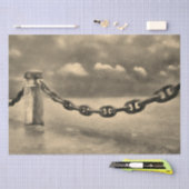 Nautical Summer Beach Front Sepia Brown Waterverf Tissuepapier (Craft)