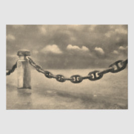 Nautical Summer Beach Front Sepia Brown Waterverf Tissuepapier