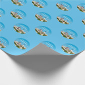 Nautical Summer Birthday Nubble Maine Lighthouse Cadeaupapier (Hoek)