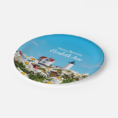 Nautical Summer Birthday Nubble Maine Lighthouse Papieren Bordje (Gekanteld)