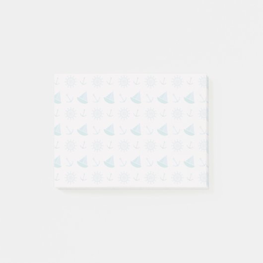 Nautical Summer Fun Pattern Post-it® Notes (Voorkant)