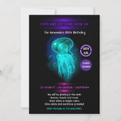Nautical Summer Glow in the Dark Neon Party Kaart (Voorkant)