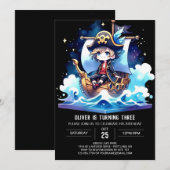 Nautical Sweet Pirate Verjaardag Kaart (Voorkant / Achterkant)