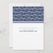 Nautical Swirls Monogram Weddenschap Kaart (Achterkant)