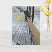 Nautical Tall Ship Kaart (Gele Bloem)