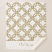 Nautical Taupe Ropes & Family Name Sherpa Deken (Voorkant)