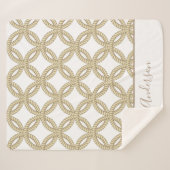 Nautical Taupe Ropes & Family Name Sherpa Deken (Voorkant (horizontaal))