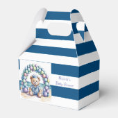 Nautical Teddy Bear Beach Boy Baby shower Bedankdoosjes (Voorkant Zijde)