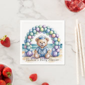 Nautical Teddy Bear Beach Boy Baby shower Servet (Insitu)