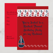 Nautical Th-Geachte Partij voor de Echtgenoot Kaart (Voorkant / Achterkant)