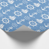 Nautical Theme 70th Birthday Party Cadeaupapier (Hoek)