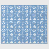 Nautical Theme 70th Birthday Party Cadeaupapier (Vlak)