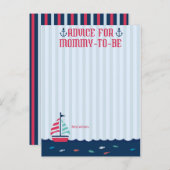 Nautical Theme - Advice Card voor mammie-in-wordin Advieskaart (Voorkant / Achterkant)